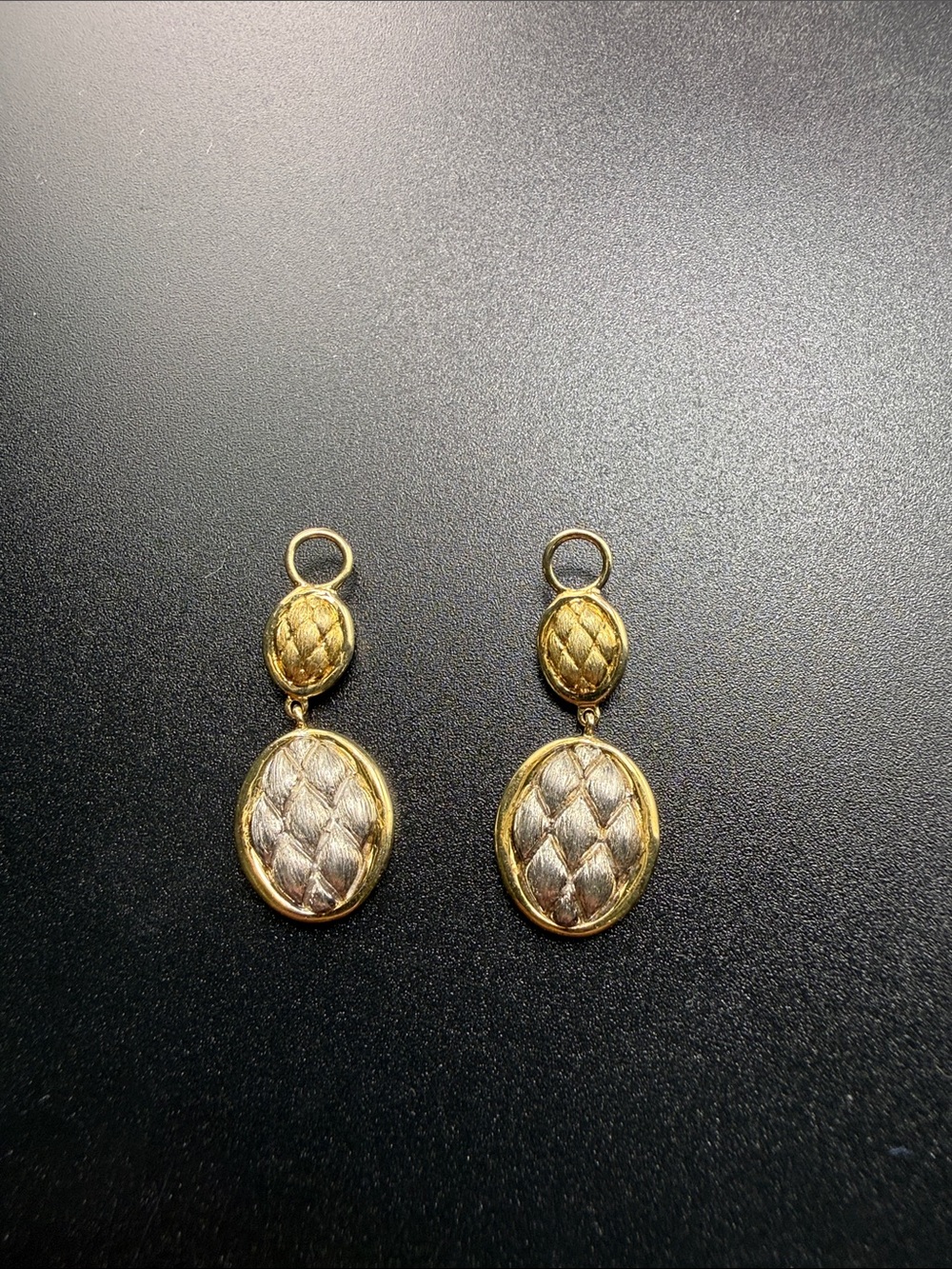 Gold-Tone Quilted Drop Earrings - Women Jewelry